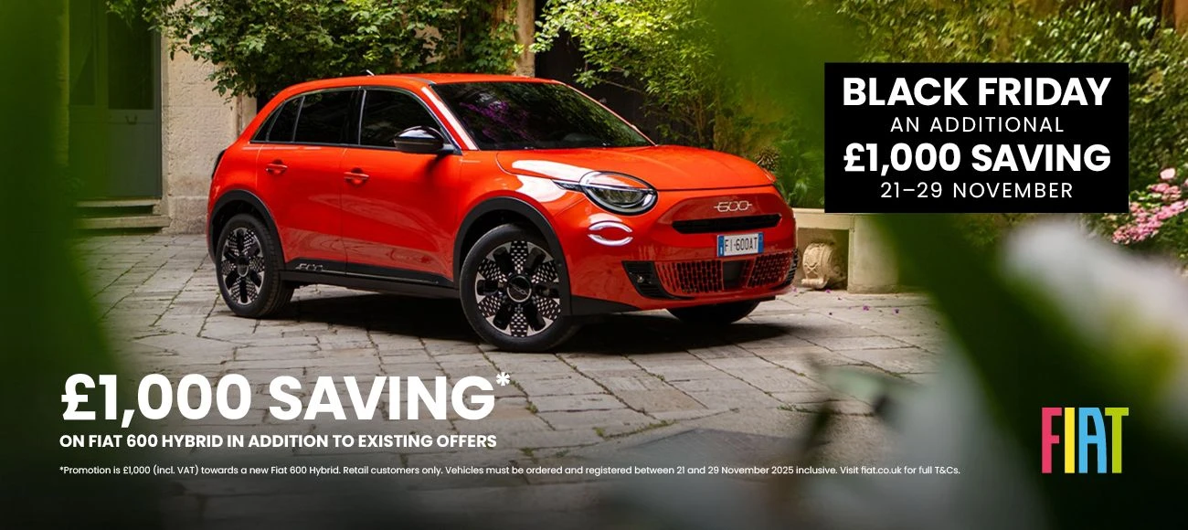 Make the most of unmissable Black Friday offers on the Fiat 600 Hybrid at Arbury